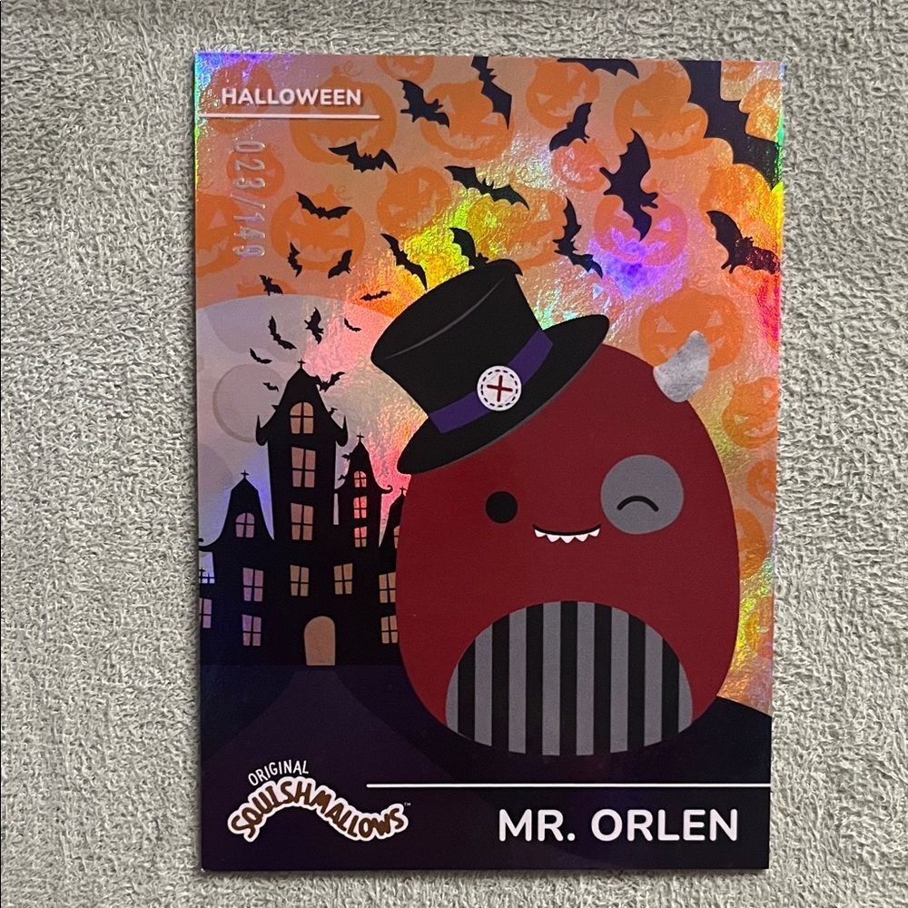 2025 Squishmallows Halloween Mr. Orlen #23/149 Holo Foil Limited Edition Card
